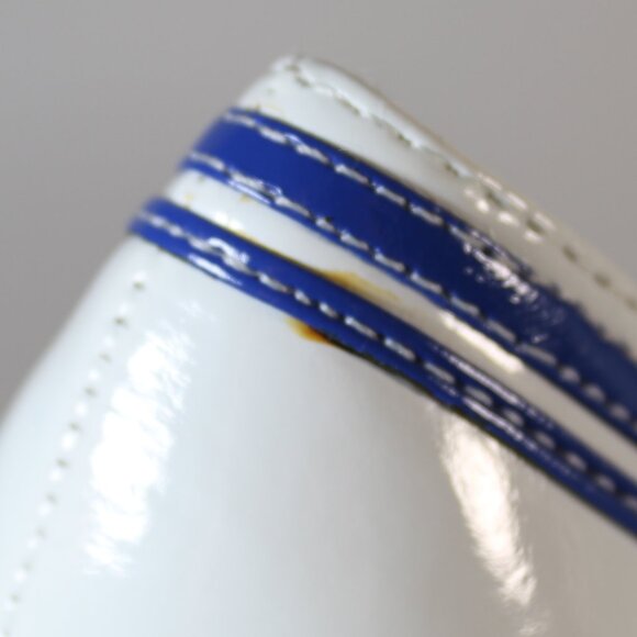 Ellie Anchor sailor cosplay white blue peep toe 5 inch heels size 9 - Picture 7 of 12